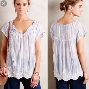 Anthropologie Vanessa Virginia Peasant Top